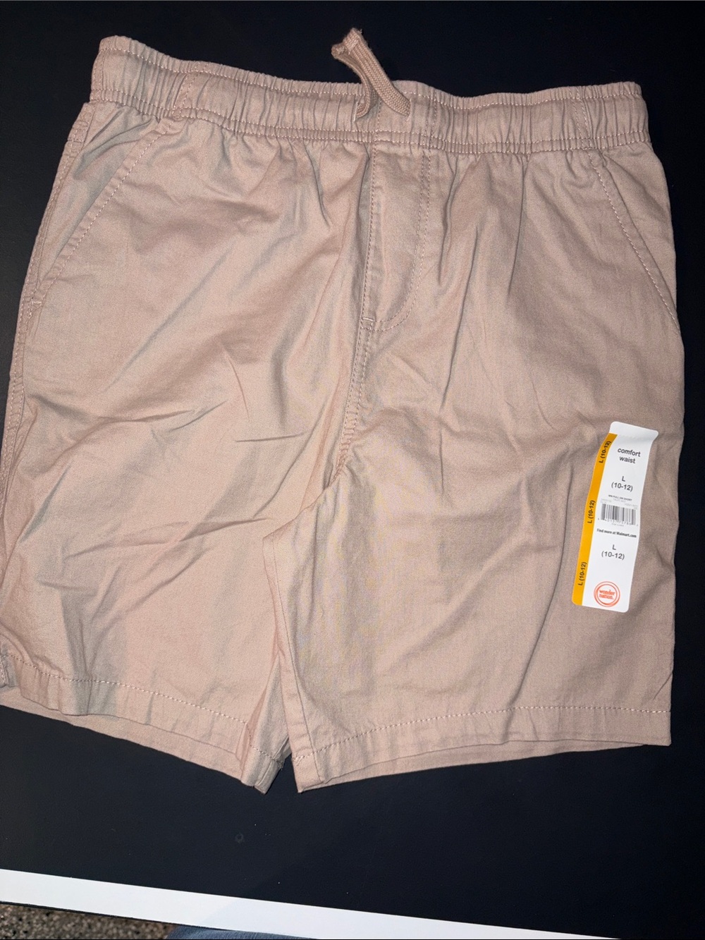 Boy’s Casual Elastic-Waist Shorts in Tan